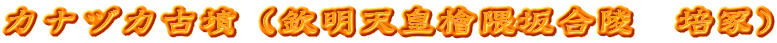 カナヅカ古墳（欽明天皇檜隈坂合陵　培冢）