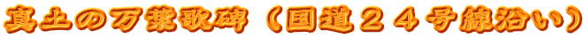 真土の万葉歌碑（国道２４号線沿い）