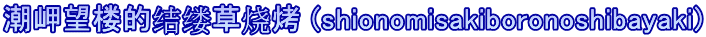 潮岬望楼的结缕草烧烤 (shionomisakiboronoshibayaki)